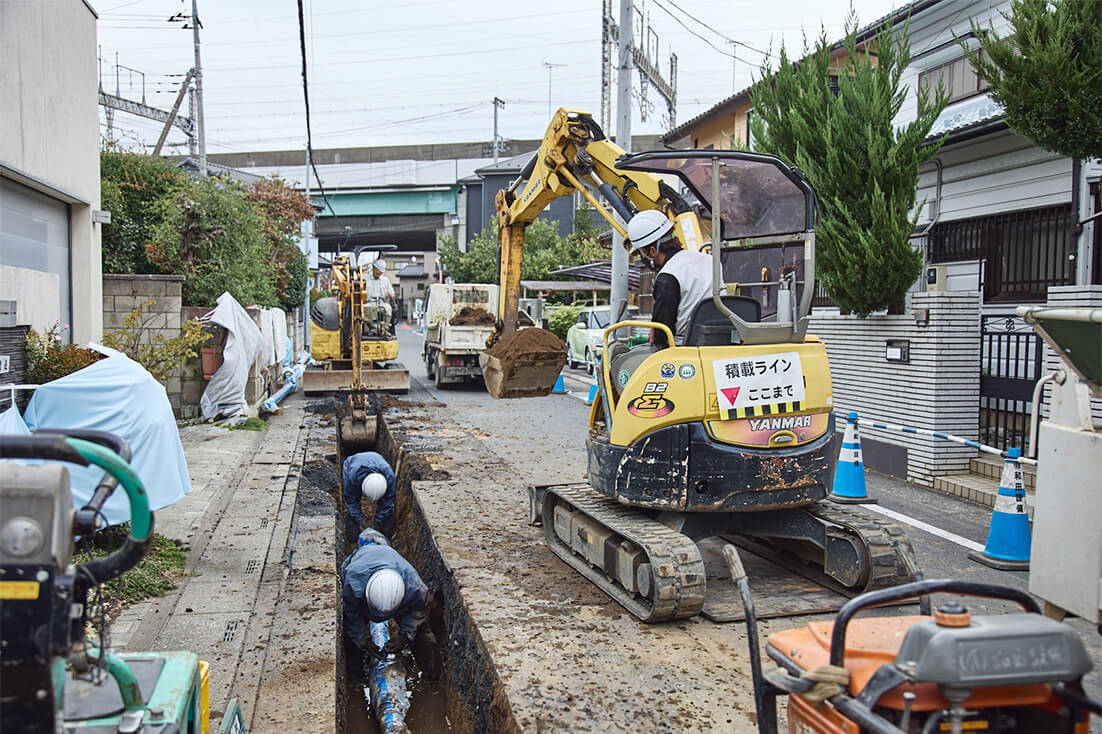 水道本管布設工事